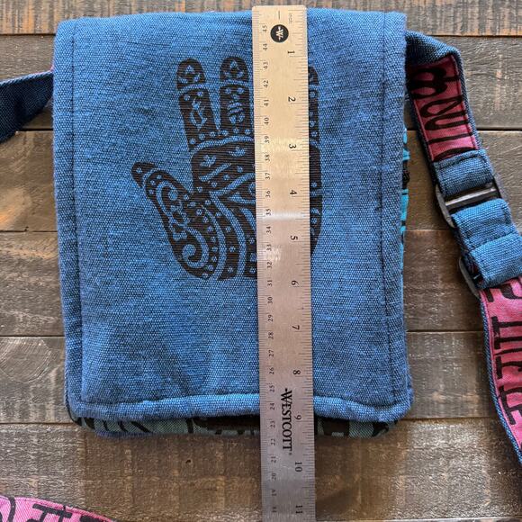 Kathmandu Cotton Boho Crossbody Bag - Picture 3 of 8